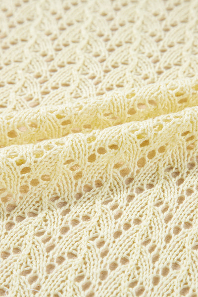 Lemon Drop Openwork Cardigan