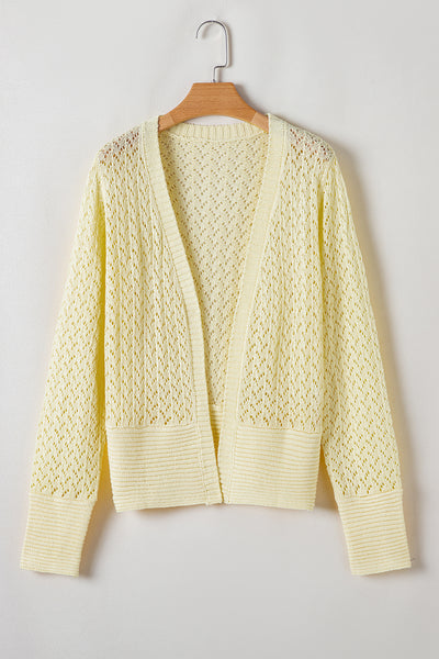 Lemon Drop Openwork Cardigan