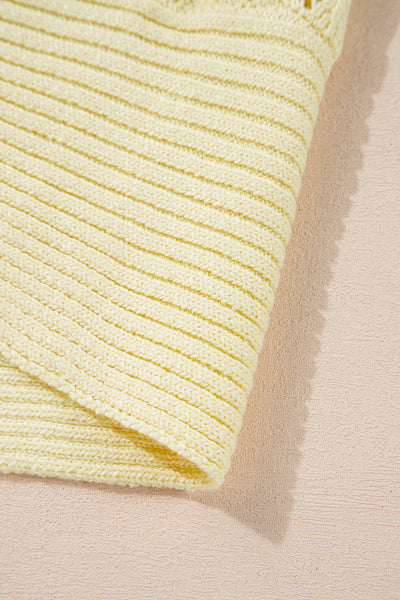Lemon Drop Openwork Cardigan
