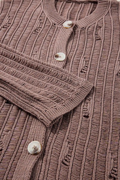 Mocha Drift Knit Cardigan