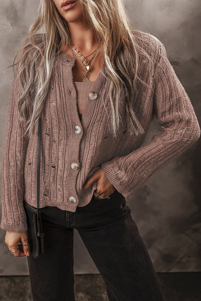 Mocha Drift Knit Cardigan