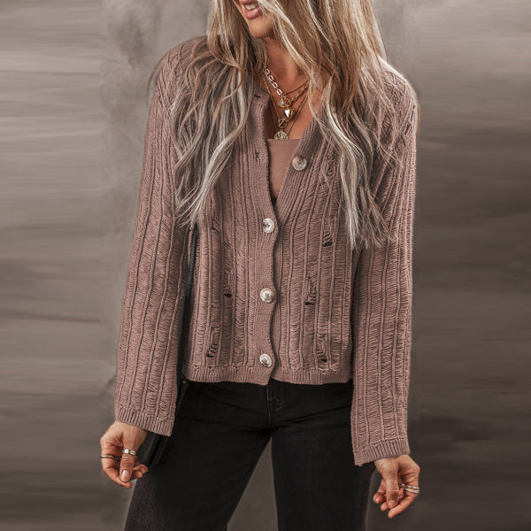 Mocha Drift Knit Cardigan