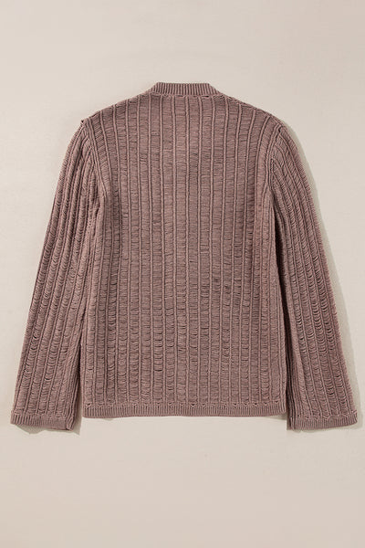 Mocha Drift Knit Cardigan