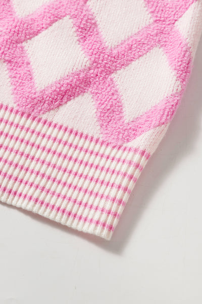 Cotton Candy Lattice Cardigan