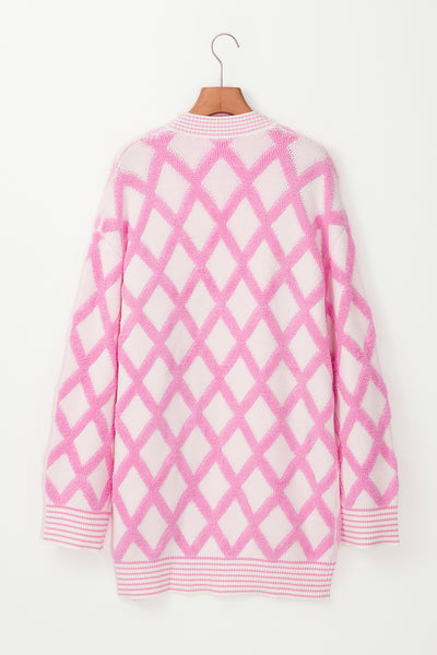 Cotton Candy Lattice Cardigan