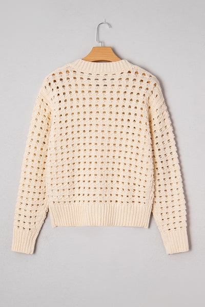 Soft Breeze Crochet Zip Cardigan