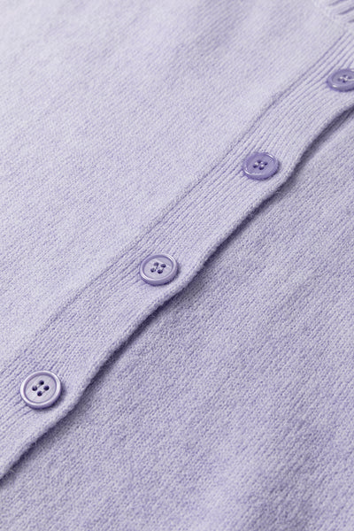 Lilac Cloud Button Cardigan