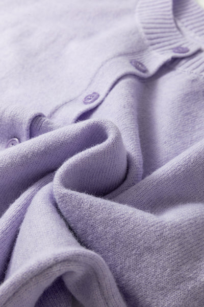 Lilac Cloud Button Cardigan