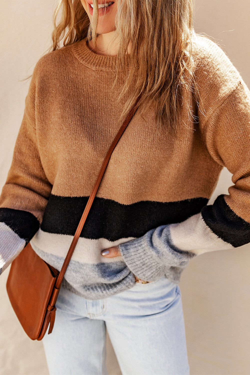 Cozy Contrast Stripes Sweater