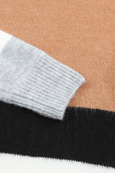 Cozy Contrast Stripes Sweater