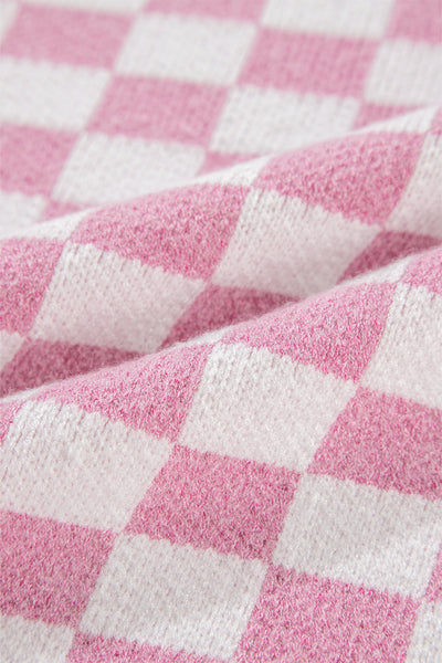 Sweet Checkmate Polo Sweater