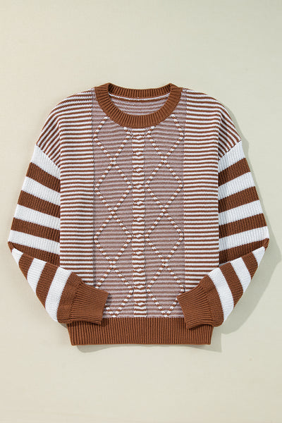 Caramel Horizon Striped Sweater