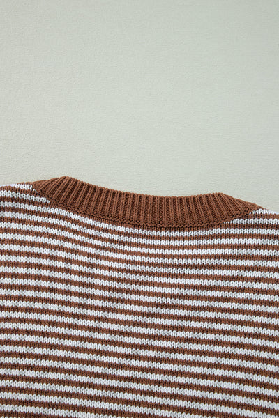 Caramel Horizon Striped Sweater