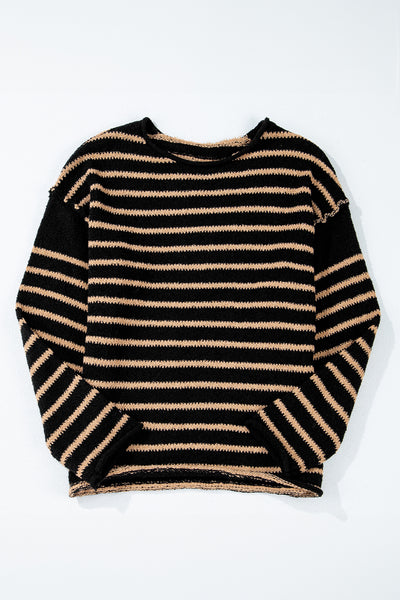 Timeless Striped Knit Pullover Sweater