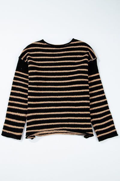 Timeless Striped Knit Pullover Sweater