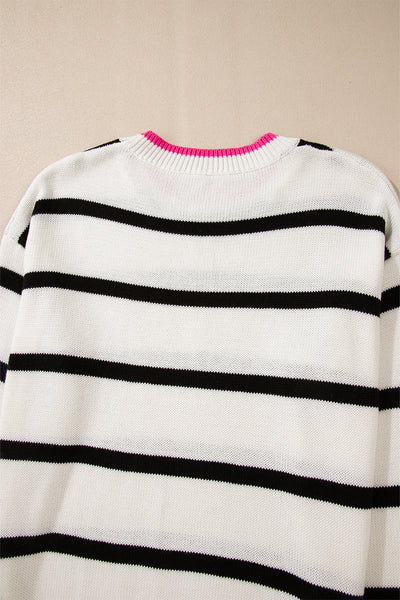 Pop Stripe Contrast Sweater
