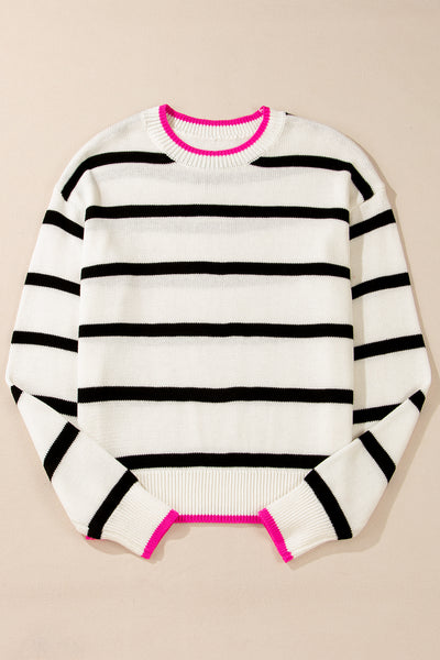 Pop Stripe Contrast Sweater