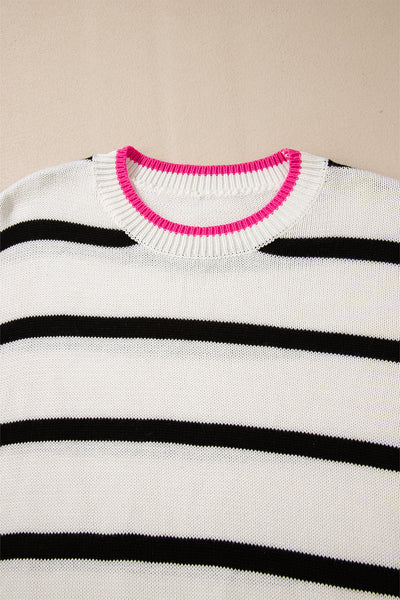 Pop Stripe Contrast Sweater
