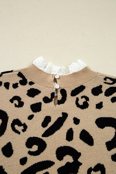 Wildly Romantic Lace Trim Sweater