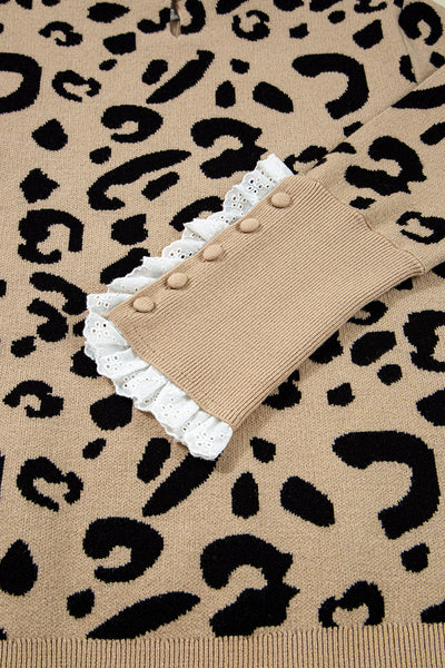 Wildly Romantic Lace Trim Sweater