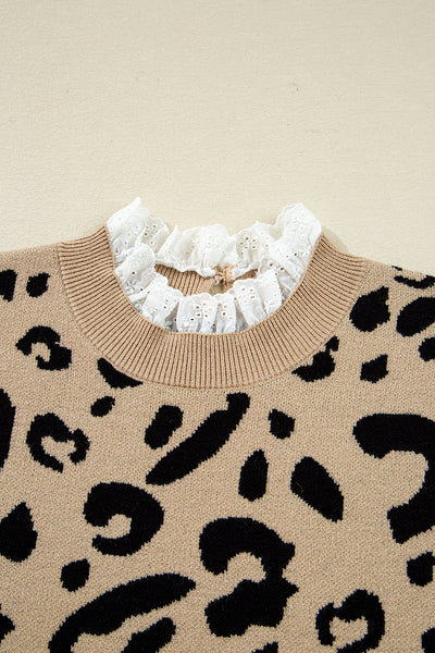 Wildly Romantic Lace Trim Sweater