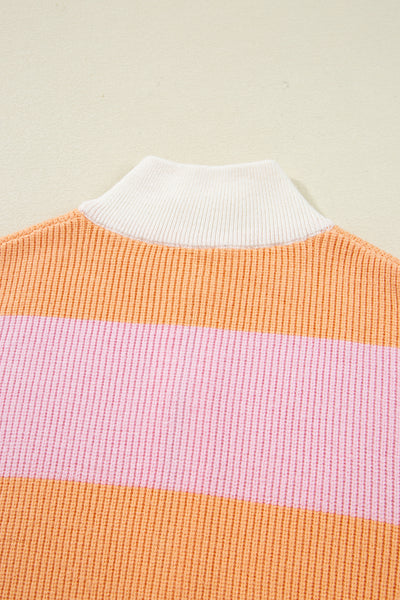 Citrus Glow Quarter-Zip Sweater