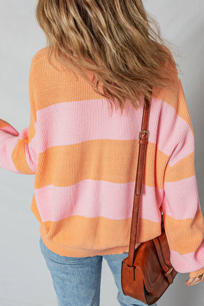 Citrus Glow Quarter-Zip Sweater