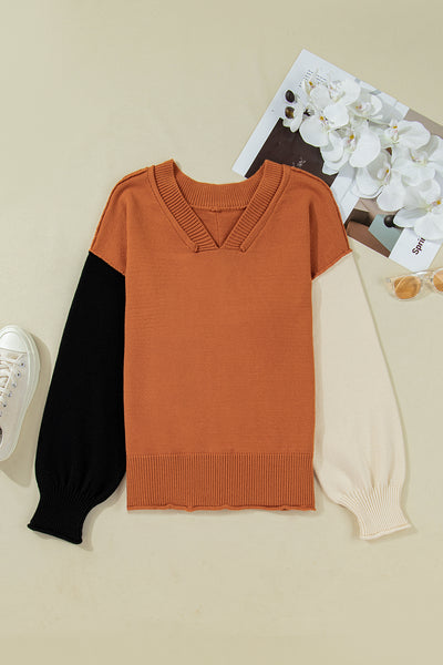 Autumn Ember Colorblock Sweater