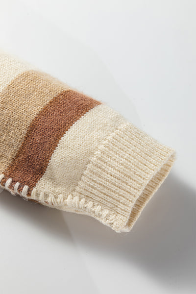 Caramel Drift Striped Sweater