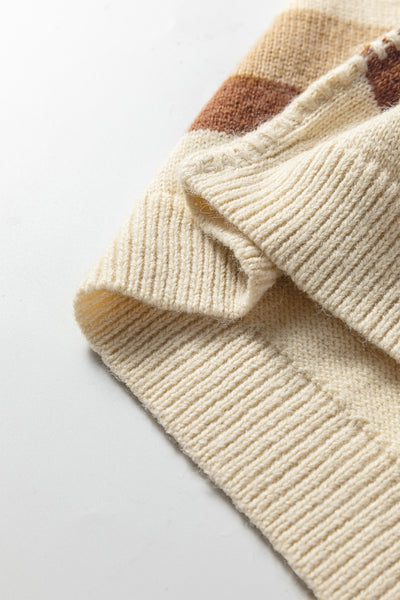 Caramel Drift Striped Sweater