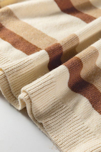Caramel Drift Striped Sweater