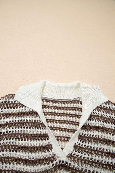 Cocoa Whirl Crochet Sweater