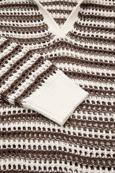 Cocoa Whirl Crochet Sweater
