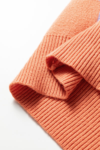 Sunset Pop Checker Sweater