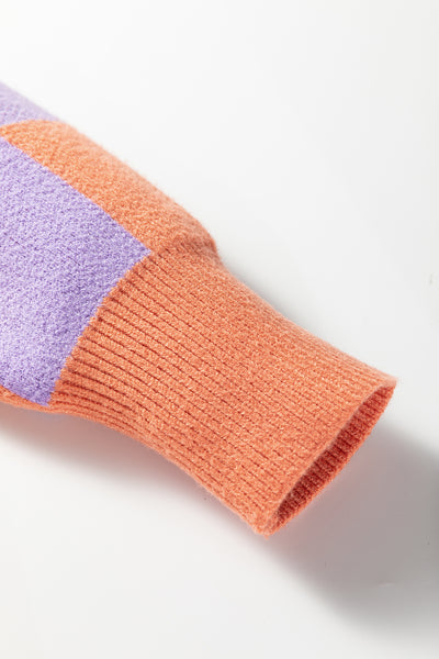Sunset Pop Checker Sweater