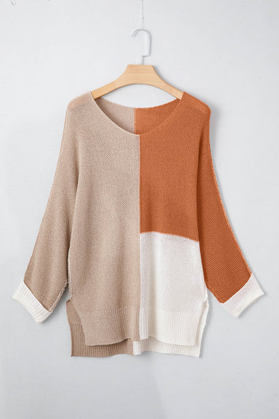Harvest Patch Colorblock Knit Sweater