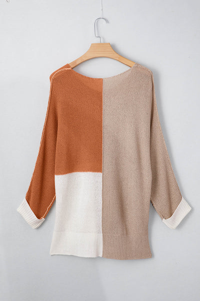 Harvest Patch Colorblock Knit Sweater