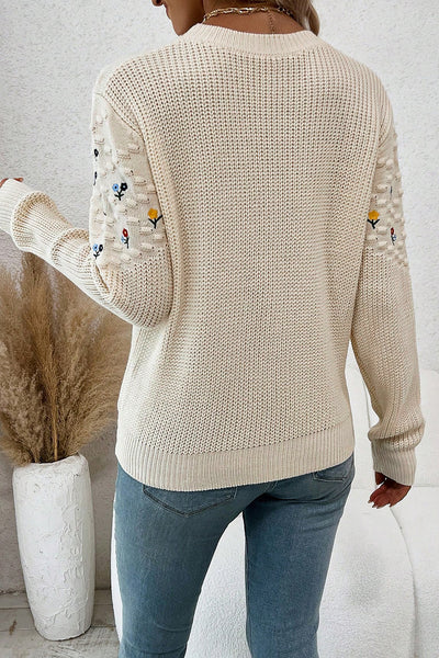 Blooming Whispers Knit Sweater
