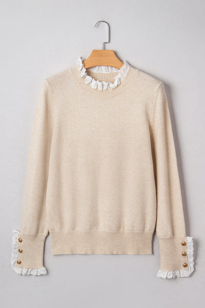 Moonlit Lace Whisper Knit Sweater