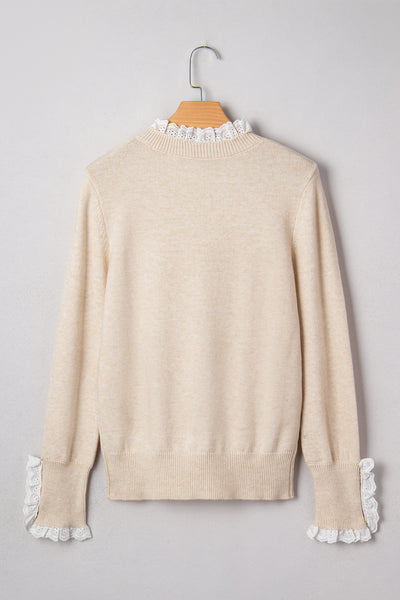 Moonlit Lace Whisper Knit Sweater