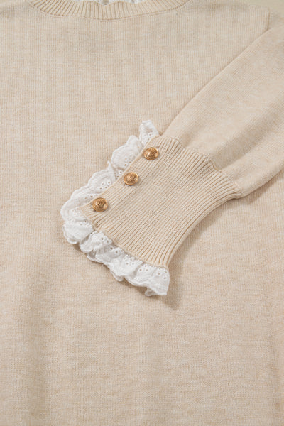 Moonlit Lace Whisper Knit Sweater