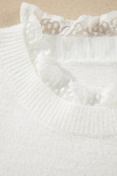 Soft Whispers Lace Trim Sweater