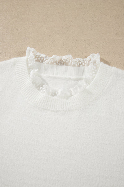 Soft Whispers Lace Trim Sweater
