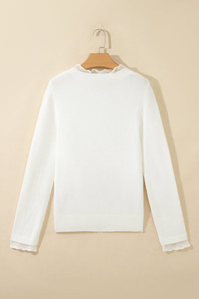 Soft Whispers Lace Trim Sweater