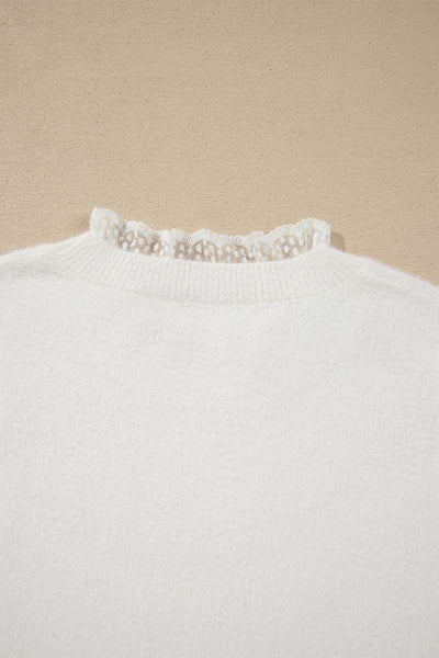 Soft Whispers Lace Trim Sweater