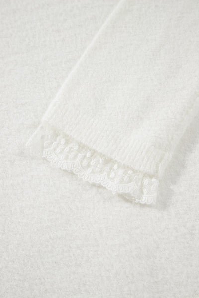 Soft Whispers Lace Trim Sweater