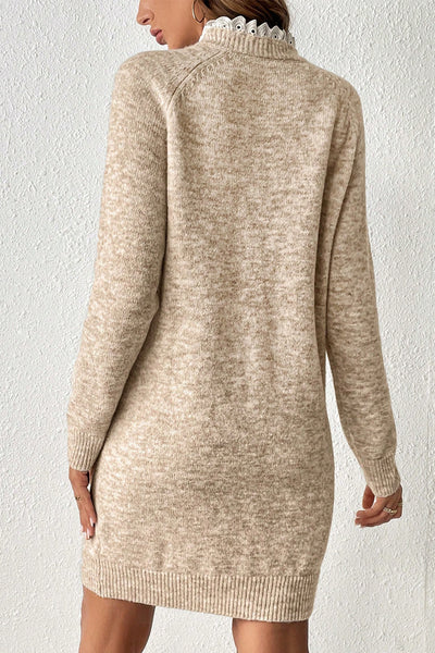 Winter Button Charm Sweater Dress