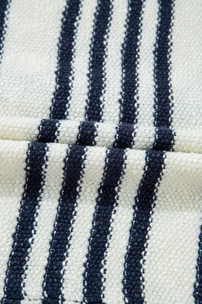 Navy Horizon Striped Vest
