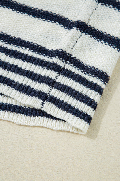 Navy Horizon Striped Vest