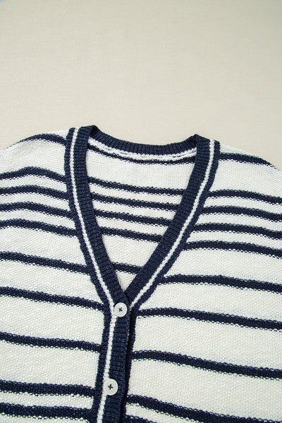 Navy Horizon Striped Vest